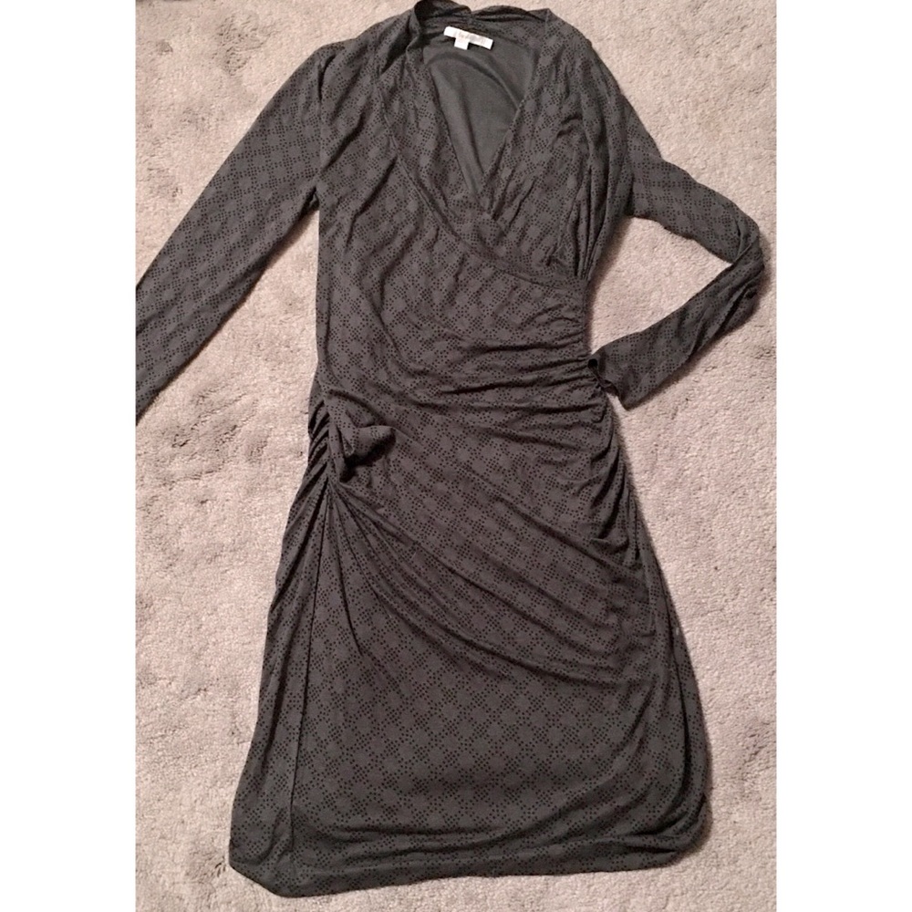 Boden Charcoal Gray Stretch Midi Dress 14L